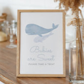 海の下でクジラ赤ちゃんシャワー甘いお菓子のしるし ポスター