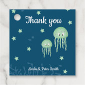 海の下でクラゲ中性ありがとう フェイバータグ (正面)