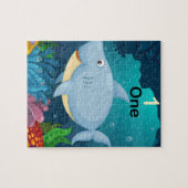 海の下でサメ海藻サンゴ ジグソーパズル (横)