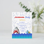 海の下でシャーク9th誕生日パーティーの招待 ポストカード (スタンド正面)