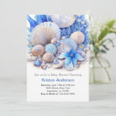 海の下でシーシェルの至福の男の子の赤ちゃんシャワー 招待状 (スタンド正面)