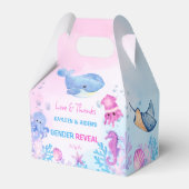 海の下でジェンダーがピンクの青を明らかにする フェイバーボックス (正面サイド)