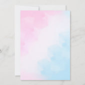 海の下でジェンダーは可愛い海のクリッターを明らかにする 招待状 (裏面)