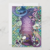 海の下でジェンダーベビーを明らかにする招待状 招待状 (裏面)