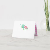 海の下でスプラッシュ誕生日サンキューカード 招待状 (裏面)