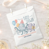 海の下でタコの赤ちゃんシャワーありがとう フェイバーバッグ (クリップ留めされた状態)