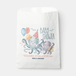 海の下でタコの赤ちゃんシャワーありがとう フェイバーバッグ