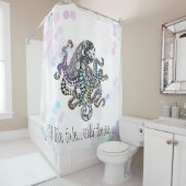 海の下でタコをドードルの泡で シャワーカーテン (インサイチュ)