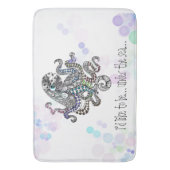 海の下でタコをドードルの泡で バスマット (正面縦)