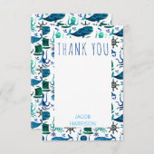 海の下でタコ海航海の産ありがとう サンキューカード (正面/裏面)