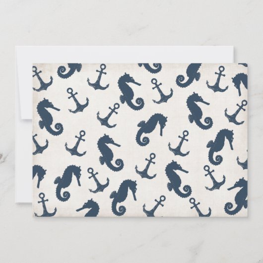 海の下でチケット航海のの赤ちゃん 招待状 (裏面)