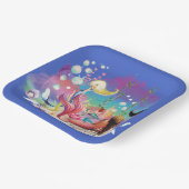 海の下でパーソナライズMermaid海紫 ペーパープレート (傾斜あり)