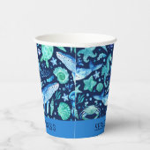 海の下でパーティー海動物水色海軍 紙コップ (右)