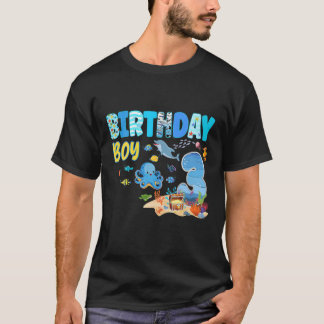 海の下でパーティー誕生日魚の水族館の動物 Tシャツ