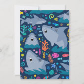 海の下でヒレ味のサメありがとう 招待状 (裏面)