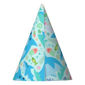 海の下でヒレ味のサメの誕生日パーティーの子供 パーティーハット (裏面)