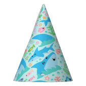 海の下でヒレ味のサメの誕生日パーティーの子供 パーティーハット (左)
