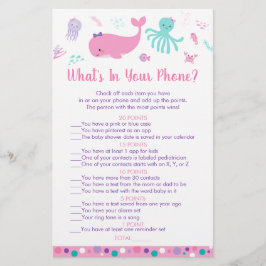 海の下でピンクあなたの電話ゲームの中に何がある