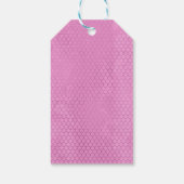 海の下でピンクと紫の人魚（赤毛） ギフトタグ (裏面)