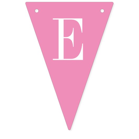 海の下でピンクと青のモノグラムの海馬 バンティングフラッグ (第2の旗)