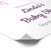 海の下でピンクのクラゲの赤ちゃんシャワーへようこそ ポスター (角)