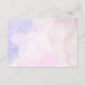 海の下でピンクの赤ちゃんシャワー本ベビー エンクロージャーカード (裏面)