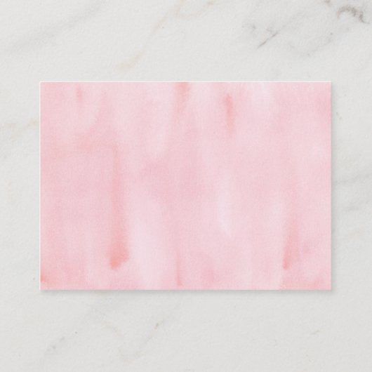 海の下でピンク赤ちゃんシャワーおむつラッフル エンクロージャーカード (裏面)