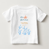 海の下でブルーの誕生日をお祝いしよう ベビーTシャツ (裏面)