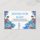 海の下でベビーの囲いの赤ちゃんシャワーの本 エンクロージャーカード (正面)