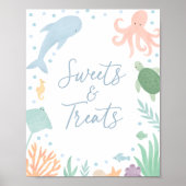 海の下でベビーシャワー海スイーツとお菓子 ポスター (正面)