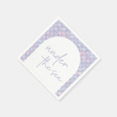 海の下でマーメイドの最初の誕生日パーティー スタンダードカクテルナプキン (角)