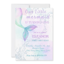 海の下でマーメイドの最初の誕生日マーメイドパーティー