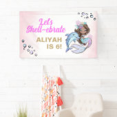 海の下でマーメイドウェルカムバナー誕生日標識 横断幕 (インサイチュ)