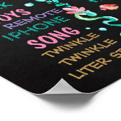 海の下でマーメイドバースデーパーティークボード ポスター (角)