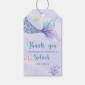 海の下でマーメイド誕生日パーティーありがとう ギフトタグ (正面)