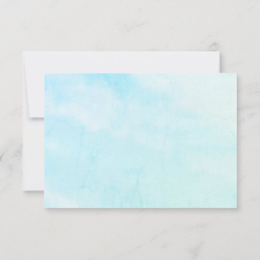 海の下でマーメイド誕生日パーティーありがとう サンキューカード (裏面)