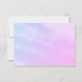 海の下でマーメイド誕生日パーティーありがとう サンキューカード (裏面)