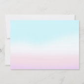 海の下でマーメイド3歳の誕生日パーティー写真 招待状 (裏面)