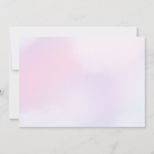 海の下でマーメイド3歳の誕生日パーティー写真 招待状 (裏面)