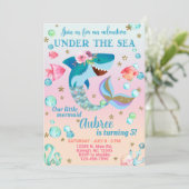 海の下でメルシャークの女の子の誕生日の招待。 招待状 (スタンド正面)
