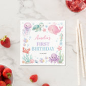 海の下でワンダフルな誕生日 スタンダードカクテルナプキン (インサイチュ)
