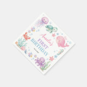 海の下でワンダフルな誕生日 スタンダードカクテルナプキン (角)