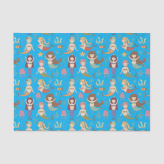 海の下で人魚たちがやることをする幸せな人魚 薄葉紙