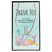 海の下で人魚とクラゲありがとう スモールペーパーバッグ (裏面)