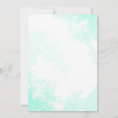 海の下で人魚と亀の誕生日の招待 招待状 (裏面)