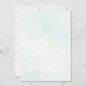 海の下で人魚の女の子の赤ちゃんシャワー 招待状 (裏面)