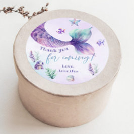 海の下で人魚の尾ありがとうござ来う ラウンドシール