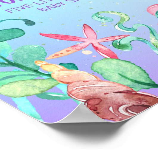 海の下で人魚の最初の誕生日マイルストーン ポスター (角)