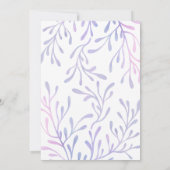 海の下で人魚の最初の誕生日 招待状 (裏面)