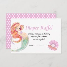 海の下で人魚の海老ディエイプリラッフェル赤ちゃんシャワー 招待状